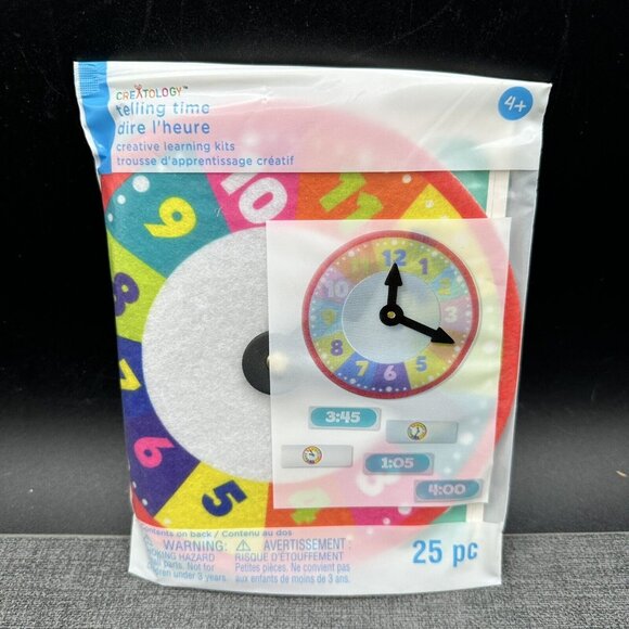 Creatology Felt Play Telling Time Lacing Color Shapes Magnetic Letter Board 4+ - Picture 5 of 5
